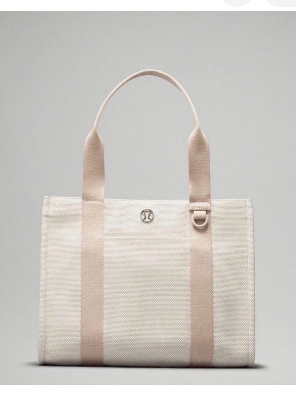 NWT Lululemon Two Toned Canvas Boxy Tote 10L - Mojave Tan/Light Ivory - BUNDLE